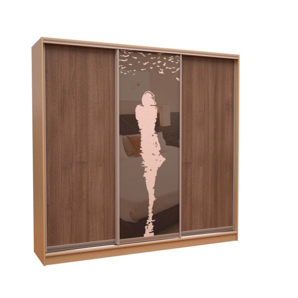 Шафа-купе «ШН-256» ДСП/Піскострум/ДСП