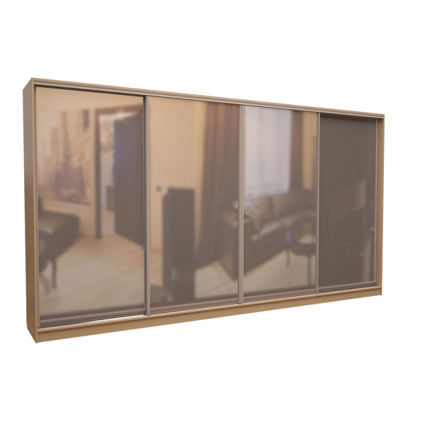 Шафа-купе «ШН-366» Дзеркало/Дзеркало/Дзеркало/Дзеркало