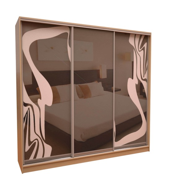 Шафа-купе «ШН-234» Піскострум/Дзеркало/Піскострум